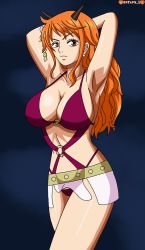 Rule 34 | 1girl, breasts, darkuro 27, female focus, highres, nami (one piece), one piece, swimsuit