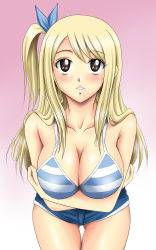 Rule 34 | 1girl, blonde hair, breasts, fairy tail, highres, large breasts, long hair, lucy heartfilia, non-web source, solo, soukichi, thigh gap