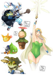 Rule 34 | 00s, 1990s (style), 1boy, 1girl, absurdres, arm up, armor, armpits, bad id, bad pixiv id, blonde hair, blue eyes, boots, breasts, cactus, cape, celes chere, chrono (series), chrono trigger, cleavage, dated, dragon quest, final fantasy, final fantasy ix, final fantasy vi, flower, frog (chrono trigger), gloves, glowing, glowing eyes, hat, headband, highres, legend of mana, leotard, lil&#039; cactus, long hair, open mouth, pants, pauldrons, rabite (seiken densetsu), retro artstyle, robe, seiken densetsu, shield, shoulder armor, shoulder pads, slime (dragon quest), staff, sword, thighhighs, visualcat, vivi ornitier, weapon, white gloves, witch hat, yellow eyes, zzz