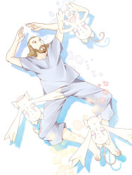 Rule 34 | beard, brown hair, digignome, digimon, digimon (creature), facial hair, flying, happy, mizuno gorou, smile, teeth