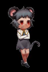 Rule 34 | 1girl, animal ears, animated, animated gif, capelet, commentary request, cookie (touhou), crystal, dress, full body, grey dress, grey hair, jewelry, kofji (cookie), live2d, long sleeves, looking afar, looping animation, mouse ears, mouse girl, mouse tail, nazrin, open mouth, pendant, red eyes, shitsumin, short hair, simple background, smile, solo, tail, transparent background, white capelet