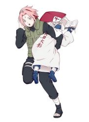 Rule 34 | 1boy, 1girl, haruno sakura, hatake kakashi, headband, naruto, naruto (series), pink hair, red headband, white hair