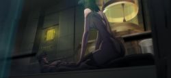 Rule 34 | 1boy, 1girl, anime screenshot, ass, back, black hair, breasts, character name, cowgirl position, dead space, dead space aftermath, hetero, highres, isabel cho, nolan stross, non-web source, nude, screencap, sex, short hair, stitches, straddling