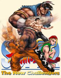 Rule 34 | absurdres, cammy white, dee jay, fei long, highres, logo, punching, street fighter, thunder hawk