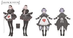 Rule 34 | 1girl, apron, armband, black armband, black bag, black flower, black footwear, black lips, black rose, blue eyes, boots, braid, braided ponytail, breasts, cross, dress, fate/grand order, fate (series), florence nightingale (fate), florence nightingale (manor of repose) (fate), flower, frilled apron, frills, full body, gloves, grey rose, hat, heart, heart print, high heel boots, high heels, highres, juliet sleeves, large breasts, long braid, long hair, long sleeves, looking at viewer, makitoshi0316, medea (fate), medea (lily) (fate), medea (lily) (manor of repose) (fate), multiple girls, nurse, nurse cap, official alternate costume, pale skin, pink hair, pointy ears, ponytail, puffy sleeves, purple eyes, purple hair, red cross, red eyes, rose, skirt, smile, thigh boots, thighhighs, very long hair, waist apron, white apron