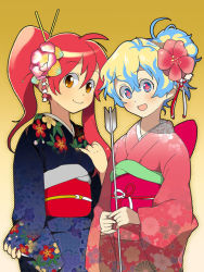 Rule 34 | 00s, japanese clothes, kimono, new year, nia teppelin, saitou yahu, tengen toppa gurren lagann, yoko littner