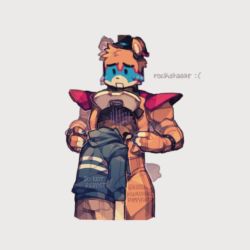 Rule 34 | 2boys, animal ears, animification, bear boy, bear ears, black bow, black bowtie, blank eyes, bow, bowtie, bracelet, creg (kiibbl), cropped legs, disappointed, ears down, english text, five nights at freddy&#039;s, five nights at freddy&#039;s: security breach, freddy fazbear, furry, furry male, glamrock freddy, hat, jewelry, leaning on person, machinery, male focus, mini hat, multiple boys, pointing, pointing at self, raised eyebrow, robot, spiked bracelet, spikes, thick eyebrows, top hat