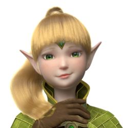 Rule 34 | 3d, animated, animated gif, blonde hair, dragon nest, elf, face, gloves, green eyes, liya (dragon nest), lowres, pointy ears, ponytail, simple background, solo
