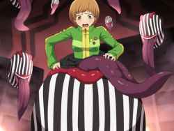 Rule 34 | 1girl, animated, animated gif, cervical penetration, cervix, deep penetration, long tongue, lowres, monster, persona, persona 4, pussy, rape, satonaka chie, tongue, tongue out, uguisu (happy turn), vaginal, vore, x-ray