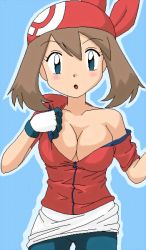 Rule 34 | breasts, cleavage, creatures (company), game freak, may (pokemon), nintendo, pixel art, pokemon, tagme, undressing
