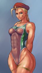 Rule 34 | 1girl, abs, adapted costume, ahoge, antenna hair, arms behind back, beret, blonde hair, blue eyes, braid, breasts, cameltoe, cammy white, cleft of venus, competition swimsuit, covered erect nipples, cutesexyrobutts, hat, highleg, highleg leotard, highleg swimsuit, highres, huge ahoge, leotard, looking at viewer, medium breasts, navel, nipples, one-piece swimsuit, partially visible vulva, pussy, pussy peek, revealing clothes, scar, see-through, sideboob, solo, street fighter, street fighter v, swimsuit, thick thighs, thighs, thong leotard, toned, translucent, transparent, twin braids, uncensored