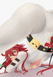 Rule 34 | 1girl, bodysuit, breasts, crotch, guilty gear, guilty gear strive, highres, jack-o&#039; challenge, jack-o&#039; valentine, ragerkgk, red hair, solo, top-down bottom-up