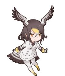 Rule 34 | 1girl, animal costume, animal ear fluff, animal ears, highres, kemono friends, looking at viewer, northern goshawk (kemono friends), official art, solo, standing, tachi-e, tail, transparent background, yoshizaki mine