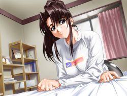 Rule 34 | breasts, brown hair, escalation hardcore, inoue takuya, ponytail, shimamura hiromi, teacher