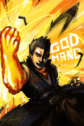 Rule 34 | 1boy, capcom, clenched hands, explosion, gene (god hand), god hand, male focus, pingpong, short hair, solo