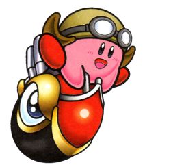 Rule 34 | blush, creature, goggles, goggles on head, helmet, kirby, kirby (series), no humans, official art, transparent background, wheelie (kirby)