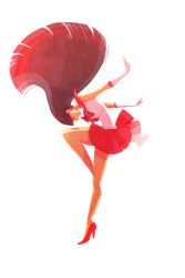 Rule 34 | 1990s (style), 1girl, bare legs, bishoujo senshi sailor moon, black hair, elbow gloves, closed eyes, floating hair, from side, full body, gloves, highres, hino rei, jisoo kim, jisook86, long hair, pleated skirt, red footwear, red skirt, sailor mars, shoes, skirt, solo, very long hair, white background, white gloves