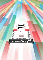 Rule 34 | car, commentary, english commentary, from above, from behind, highres, jake yorath, le mans prototype, minimalism, motor vehicle, no humans, original, race vehicle, racecar, spoiler (automobile), sponsor, twr wsc95, vehicle focus, white car