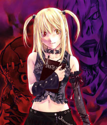 Rule 34 | 00s, 1girl, amane misa, blonde hair, brown eyes, death note, gelus, goth fashion, jealous (death note), jpeg artifacts, long hair, rem (death note), twintails, two side up