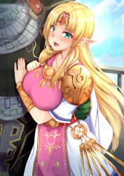 Rule 34 | 1boy, 1girl, blonde hair, blue eyes, breasts, dress, elf, ganondorf, hand on another&#039;s chest, long hair, netorare, nintendo, pink dress, pointy ears, princess zelda, second-party source, shu-ten, super smash bros., tagme, the legend of zelda, the legend of zelda: a link between worlds, the legend of zelda: ocarina of time