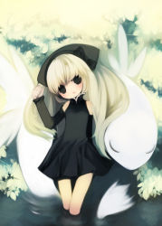 1girl black_eyes blonde_hair detached_sleeves female_focus long_hair original puti_devil solo