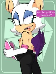 Rule 34 | english text, flat chest, looking back, rouge the bat, sega, sonic (series), sonic (series), undressing, wings