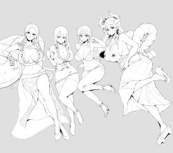 Rule 34 | 4girls, boa hancock, breasts, large breasts, multiple girls, nami (one piece), nico robin, one piece, sian, smile, yamato (one piece)