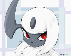 Rule 34 | absol, animal focus, animated, artist name, blinking, blush, bright pupils, closed mouth, creatures (company), eyelashes, face, fang, fluffy, forehead jewel, game freak, gen 3 pokemon, happy, jpeg artifacts, ka ei volltis, looking to the side, looping animation, nintendo, no humans, open mouth, pokemon, pokemon (creature), red eyes, short hair, sidelocks, sideways glance, signature, simple background, smile, solo, swept bangs, talking, twitter username, video, white hair, white pupils