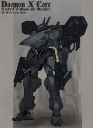 Rule 34 | absurdres, armored core, gun, highres, holding, holding gun, holding weapon, mecha, ministerovvox, no humans, robot, science fiction, super robot, tagme, weapon