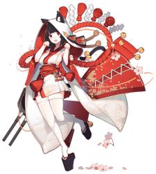 Rule 34 | 1girl, animal ear fluff, animal ears, azur lane, bell, black hair, blunt bangs, breasts, cat ears, dress, fang, full body, highres, japanese clothes, jingle bell, kimono, large breasts, official alternate costume, official art, open mouth, paw pose, platform clogs, rain lan, sideboob, skindentation, solo, tail, tail bell, tail ornament, thighhighs, transparent background, uchikake, wedding, white thighhighs, yamashiro (azur lane), yamashiro (bridal attack!) (azur lane)