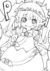 Rule 34 | 1girl, animal ears, blush stickers, clenched hand, clenched hands, female focus, greyscale, happy, hat, lineart, monochrome, mystia lorelei, no nose, short hair, solo, touhou, transparent background, wings, yunuki, yunuki uta