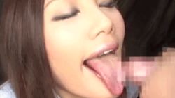 Rule 34 | 2girls, animated, animated gif, asian, brown hair, censored, cum, cum in mouth, ejaculation, closed eyes, facial, ichinohe nozomi, japanese (nationality), knights visual, kv-032, long hair, lowres, masturbation, multiple girls, open mouth, penis, photo (medium), tongue