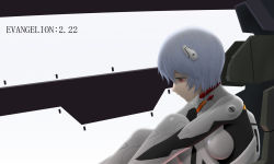 Rule 34 | 00s, 1girl, ayanami rei, bad id, bad pixiv id, blue hair, evangelion: 2.0 you can (not) advance, highres, neon genesis evangelion, photorealistic, plugsuit, realistic, rebuild of evangelion, red eyes, short hair, siraha, solo