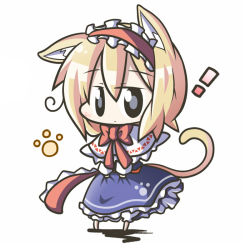Rule 34 | !, 1girl, alice margatroid, animal ears, aoblue, blonde hair, blush, cat ears, cat girl, cat tail, female focus, hairband, kemonomimi mode, solo, tail, touhou