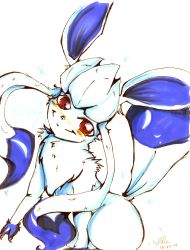 Rule 34 | absurdres, blush, creatures (company), game freak, gen 4 pokemon, glaceon, happy, highres, kirby (series), kirbysuperstar96, nintendo, pokemon, pokemon (creature), smile