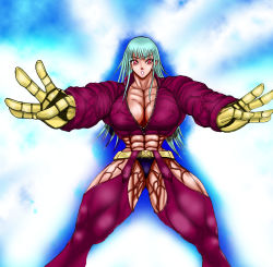 Rule 34 | breasts, extreme muscles, fatal fury, highres, kula diamond, muscular, s20k00y, snk, the king of fighters, veins