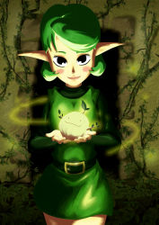 Rule 34 | breasts, elf, green hair, highres, nintendo, pointy ears, saria (zelda), the legend of zelda