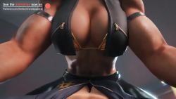 Rule 34 | 2girls, 3d, animated, breasts, cleavage, crossover, dark-skinned female, dark skin, dead or alive, domination, downblouse, female focus, female pov, fighting, forced, head out of frame, helpless, jiggle, kazama asuka, latex, lisa hamilton, midriff, multiple girls, muscular, muscular female, pinned, pinned down, pov, restrained, sound, submission, submission hold, tekken, tekken7wallpapers, video, wrestling, zipper