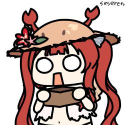 Rule 34 | 1girl, animated, animated gif, bag, crab, handbag, long hair, lowres, navel, open mouth, seseren, surprised, twintails