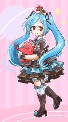 Rule 34 | + +, .live, 1girl, bloomers, blue hair, boots, chamaji, dress, drooling, frilled dress, frilled gloves, frills, full body, gloves, highres, kneehighs, mushroom on head, puffy short sleeves, puffy sleeves, red eyes, short sleeves, smile, socks, solo, sparkle, striped, striped background, twintails, underwear, virtual youtuber, white gloves, yamato iori