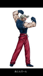 Rule 34 | 1boy, blonde hair, heterochromia, male focus, manly, omega rugal, pine (pine-box), rugal bernstein, silver hair, snk, solo, the king of fighters, translated