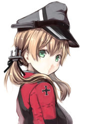Rule 34 | 10s, 1girl, anchor hair ornament, blonde hair, green eyes, hair ornament, hat, kantai collection, kouji (campus life), long hair, looking at viewer, md5 mismatch, peaked cap, prinz eugen (kancolle), resolution mismatch, sketch, solo, source larger, twintails