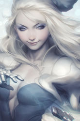 Rule 34 | 1girl, blonde hair, bravely default: flying fairy, bravely default (series), bravely second: end layer, breasts, edea lee, eyelashes, highres, looking at viewer, realistic, small breasts, smile, solo, square enix, stanley lau, upper body