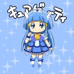 Rule 34 | 10s, 1girl, aged down, aoki reika, blue dress, blue eyes, blue hair, blue skirt, blue theme, boots, bootyan, bow, bowtie, brooch, character name, child, choker, cure beauty, dress, full body, hair tubes, head wings, jewelry, knee boots, long hair, magical girl, matching hair/eyes, precure, shorts, shorts under skirt, sidelocks, skirt, smile, smile precure!, solo, sparkle, tiara, wings, wrist cuffs