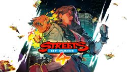 Rule 34 | 1boy, 1girl, axel stone, blaze fielding, breasts, copyright name, earrings, fire, jewelry, large breasts, long hair, money, official art, sega, streets of rage, streets of rage 4