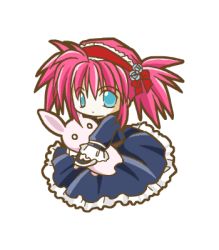 Rule 34 | 00s, chibi, gothic lolita, lolita fashion, lowres, pink hair, presea combatir, stuffed animal, stuffed toy, tales of (series), tales of symphonia, twintails