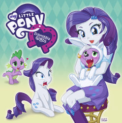 Rule 34 | 1boy, 1girl, dog, dual persona, my little pony, my little pony: equestria girls, my little pony: friendship is magic, personification, rarity (my little pony), spike (my little pony), tagme, uotapo