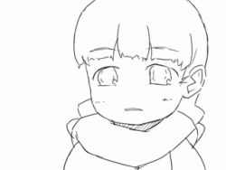Rule 34 | 1girl, animated, animated gif, braid, greyscale, kitano yuusuke, lowres, monochrome, qvga, sneezing, snot, snot trail, solo, twin braids