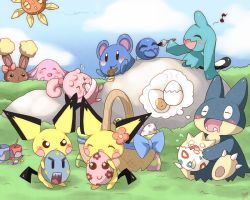 Rule 34 | azurill, bad id, bad pixiv id, basket, buneary, chansey, creature as food, creatures (company), dreaming, easter, easter egg, egg, game freak, gen 1 pokemon, gen 2 pokemon, gen 3 pokemon, gen 4 pokemon, happiny, moorina, munchlax, nintendo, no humans, open mouth, paint, paintbrush, panicking, pichu, pokemon, pokemon (creature), scared, solrock, togepi, wynaut