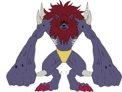 Rule 34 | 1boy, absurdres, claws, digimon, digimon (creature), highres, madleomon, madleomon final made, male focus, muscular, muscular male, sharp teeth, solo, teeth